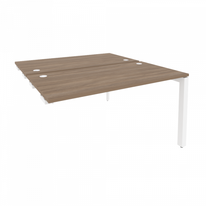 Оникс Стол-приставка двойной на П-образном м/к к опорным элем. O.MP-D.SPR-3.7 Дуб Аризона/Металл Бел