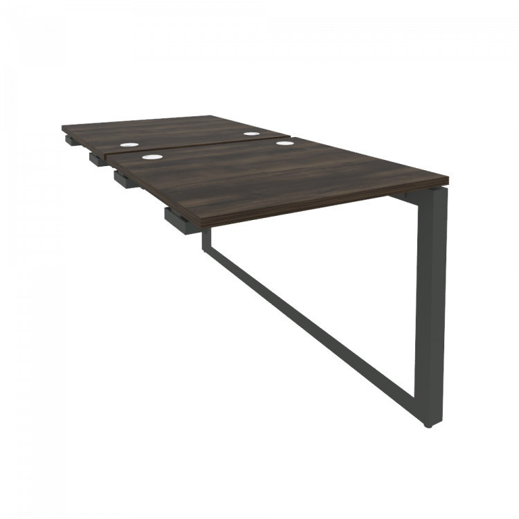 Onix Стол-приставка двойной на О-образном м/к к опорым элем. O.MO-D.SPR-0.8 Дуб Мали/Металл Антрацит