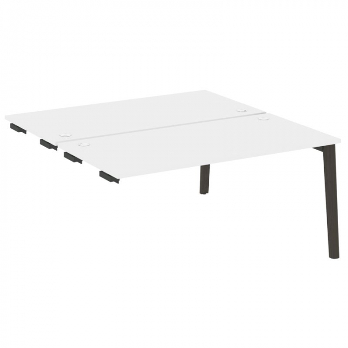 Onix Wood Стол-приставка двойной OW.D.SPR-4.8 Белый Бриллиант/Дуб Темный/Металл Антрацит 1580*1635*7