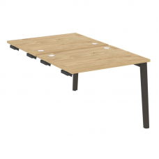 Onix Wood Стол-приставка двойной OW.D.SPR-1.8 Тиквуд Светлый/Дуб Темный/Металл Антрацит 980*1635*750