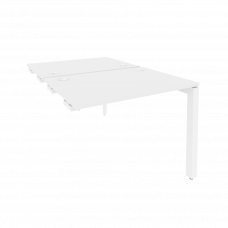Onix Стол-приставка двойной на П-образном м/к к опорным элем. O.MP-D.SPR-1.7 Белый Бриллиант/Металл