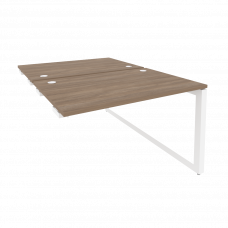 Onix Стол-приставка двойной на О-образном м/к к опорым элем. O.MO-D.SPR-2.8 Дуб Аризона/Металл Белый