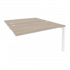 Onix Стол-приставка двойной на П-образном м/к к опорным элем. O.MP-D.SPR-3.8 Дуб Аттик/Металл Белый