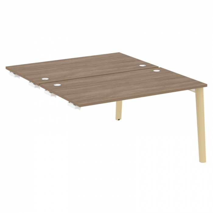 Onix Wood Стол-приставка двойной OW.D.SPR-3.8 Дуб Аризона/Дуб Светлый/Металл Белый 1380*1635*750