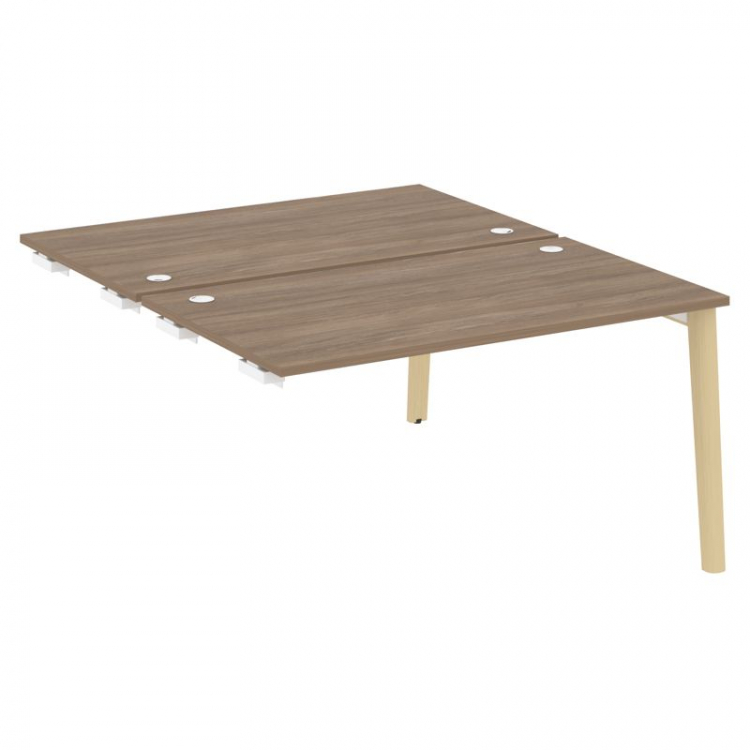 Onix Wood Стол-приставка двойной OW.D.SPR-3.8 Дуб Аризона/Дуб Светлый/Металл Белый 1380*1635*750