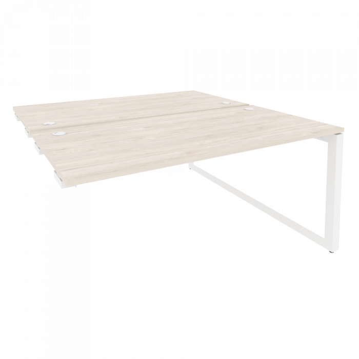 Onix Стол-приставка двойной на О-образном м/к к опорым элем. O.MO-D.SPR-4.8 Денвер Светлый/Металл Бе