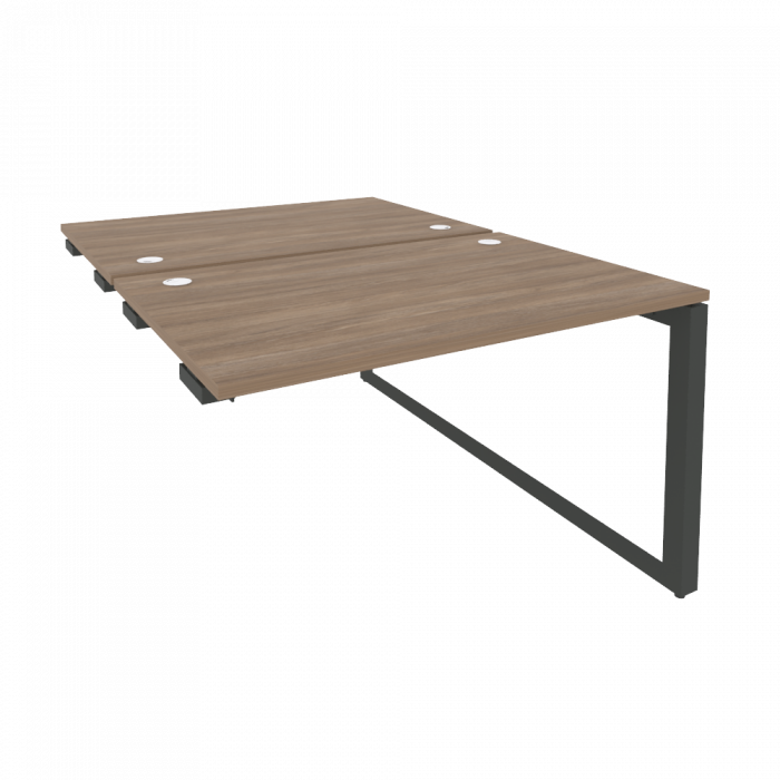 Onix Стол-приставка двойной на О-образном м/к к опорым элем. O.MO-D.SPR-2.8 Дуб Аризона/Металл Антра
