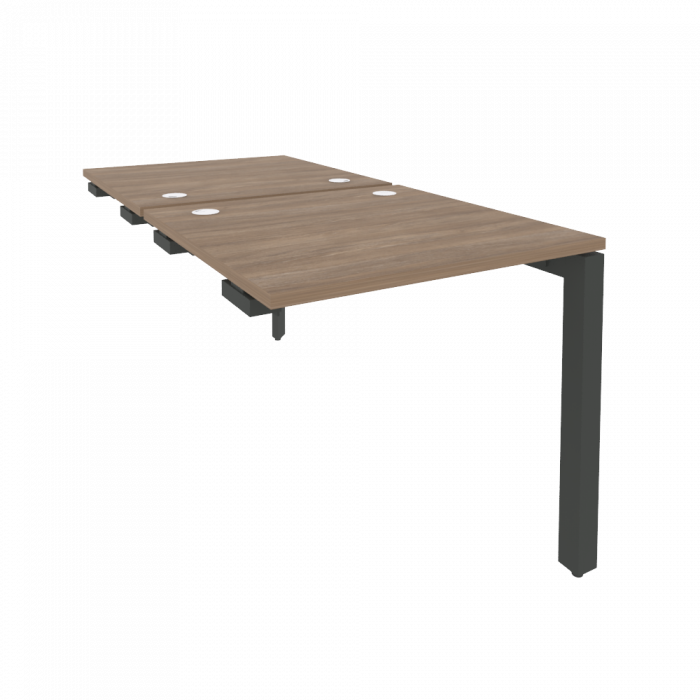 Onix Стол-приставка двойной на П-образном м/к к опорным элем. O.MP-D.SPR-0.8 Дуб Аризона/Металл Антр