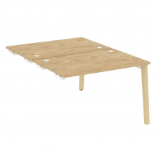 Onix Wood Стол-приставка двойной OW.D.SPR-2.8 Тиквуд Светлый/Дуб Светлый/Металл Белый 1180*1635*750