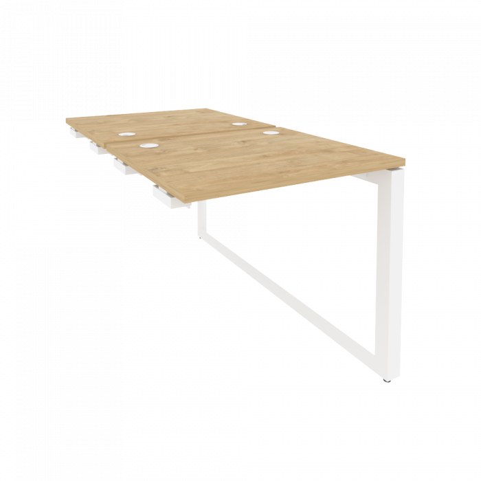 Onix Стол-приставка двойной на О-образном м/к к опорым элем. O.MO-D.SPR-0.7 Тиквуд Светлый/Металл Бе