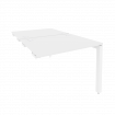 Onix Стол-приставка двойной на П-образном м/к к опорным элем. O.MP-D.SPR-1.8 Белый Бриллиант/Металл