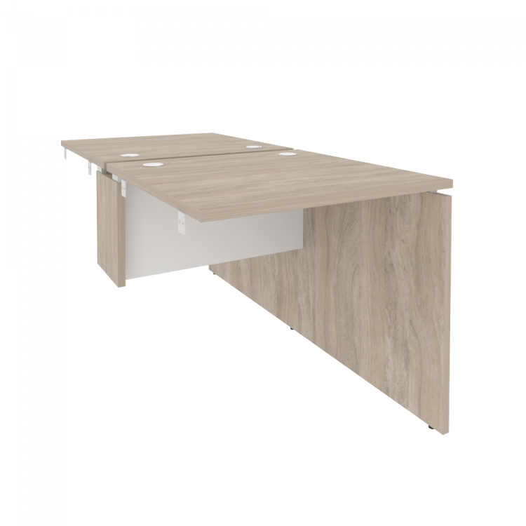 Onix Стол-приставка двойной к опорным элементам O.D.SPR-0.8 Дуб Аттик/Белый Бриллиант 780*1635*750