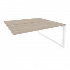 Onix Стол-приставка двойной на О-образном м/к к опорым элем. O.MO-D.SPR-4.7 Дуб Аттик/Металл Белый 1