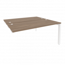 Onix Стол-приставка двойной на П-образном м/к к опорным элем. O.MP-D.SPR-4.7 Дуб Аризона/Металл Белы