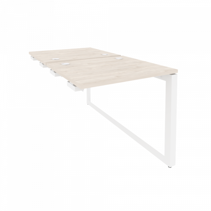 Onix Стол-приставка двойной на О-образном м/к к опорым элем. O.MO-D.SPR-0.7 Денвер Светлый/Металл Бе