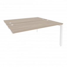 Onix Стол-приставка двойной на П-образном м/к к опорным элем. O.MP-D.SPR-4.7 Дуб Аттик/Металл Белый
