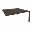 Onix Стол-приставка двойной на П-образном м/к к опорным элем. O.MP-D.SPR-4.7 Дуб Мали/Металл Антраци