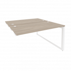 Onix Стол-приставка двойной на О-образном м/к к опорым элем. O.MO-D.SPR-3.7 Дуб Аттик/Металл Белый 1
