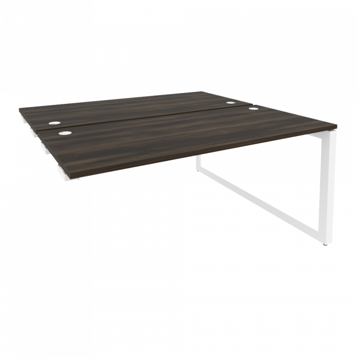 Оникс Стол-приставка двойной на О-образном м/к к опорым элем. O.MO-D.SPR-4.7 Дуб Мали/Металл Белый 1