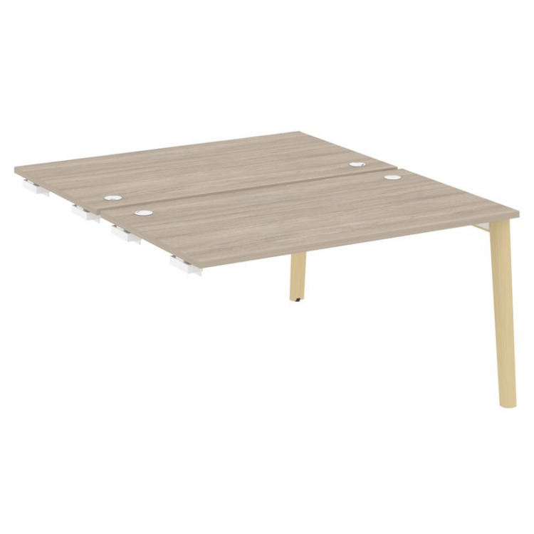 Onix Wood Стол-приставка двойной OW.D.SPR-3.8 Дуб Аттик/Дуб Светлый/Металл Белый 1380*1635*750