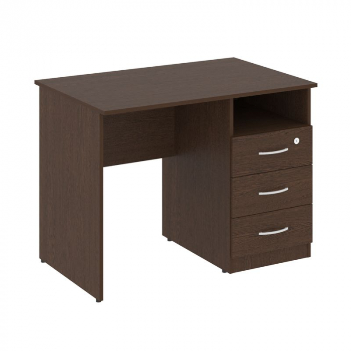 Nova S Стол письменный с тумбой правый В.СПТ-1 (R) Венге Цаво 1000*650*750