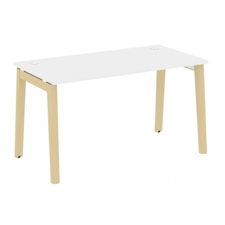 Onix Wood Стол письменный OW.SP-3.7 Белый Бриллиант/Дуб Светлый/Металл Белый 1380*720*750