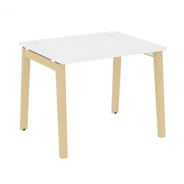 Onix Wood Стол письменный OW.SP-1.8 Белый Бриллиант/Дуб Светлый/Металл Белый 980*800*750