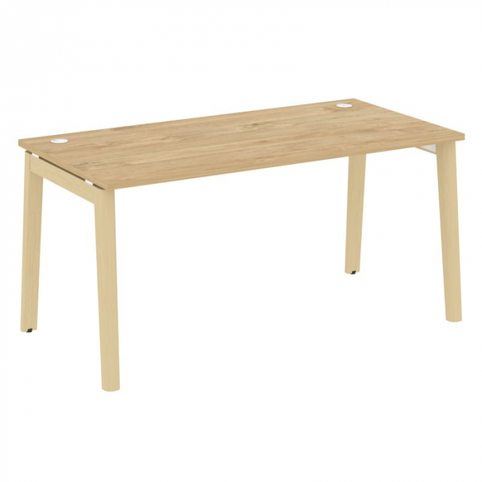 Оникс Вуд Стол письменный OW.SP-4.8 Тиквуд Светлый/Дуб Светлый/Металл Белый 1580*800*750