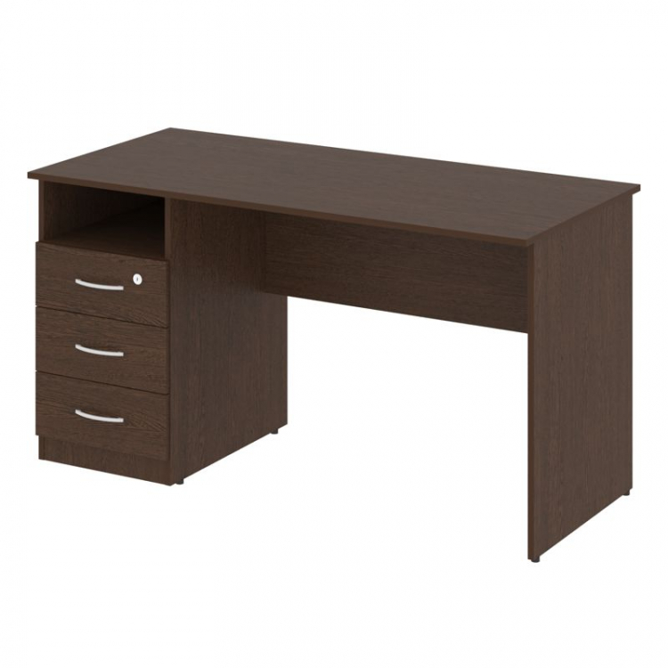 Nova S Стол письменный с тумбой левый В.СПТ-3 (L) Венге Цаво 1400*650*750