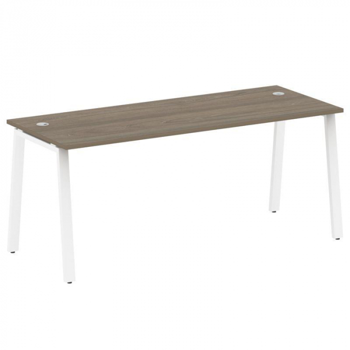 Metal System Стол письменный на А-образном м/к БА.СП-5 Вяз Благородный/Металл Белый 1800*720*750