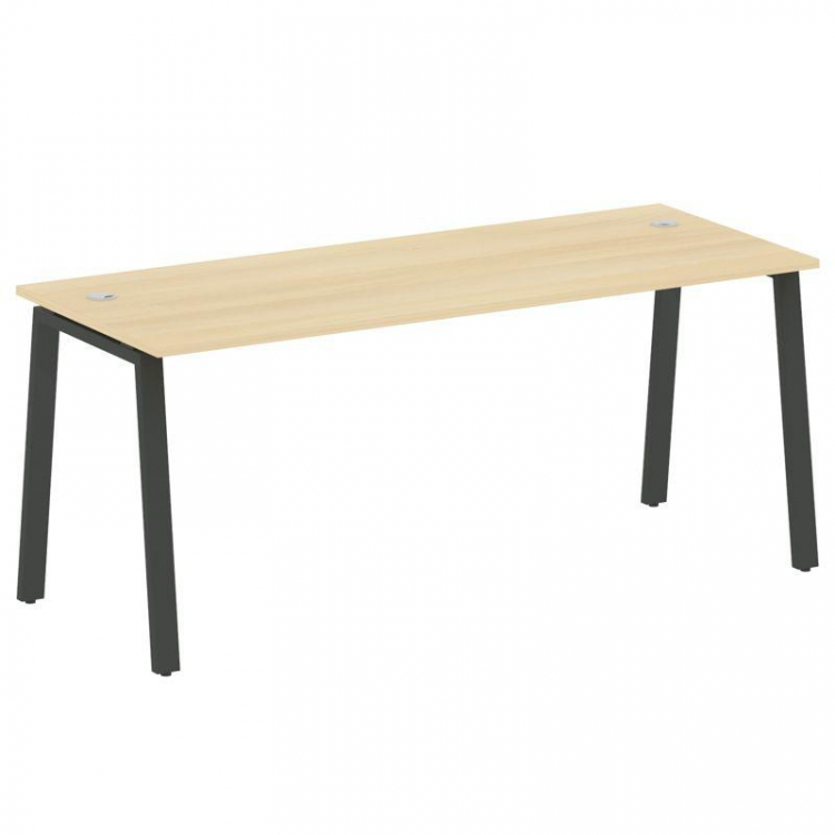 Metal System Стол письменный на А-образном м/к БА.СП-5 Акация Лорка/Металл Антрацит 1800*720*750
