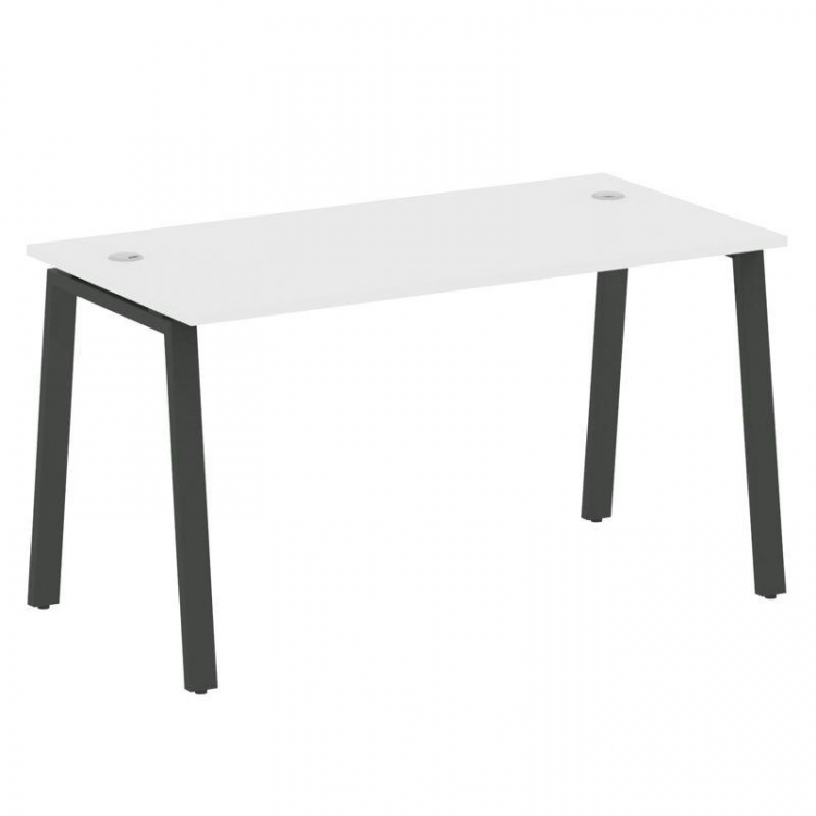Metal System Стол письменный на А-образном м/к БА.СП-3 Белый/Металл Антрацит 1400*720*750
