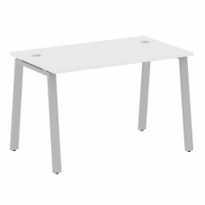 Metal System Стол письменный на А-образном м/к БА.СП-2 Белый/Металл Серый 1200*720*750