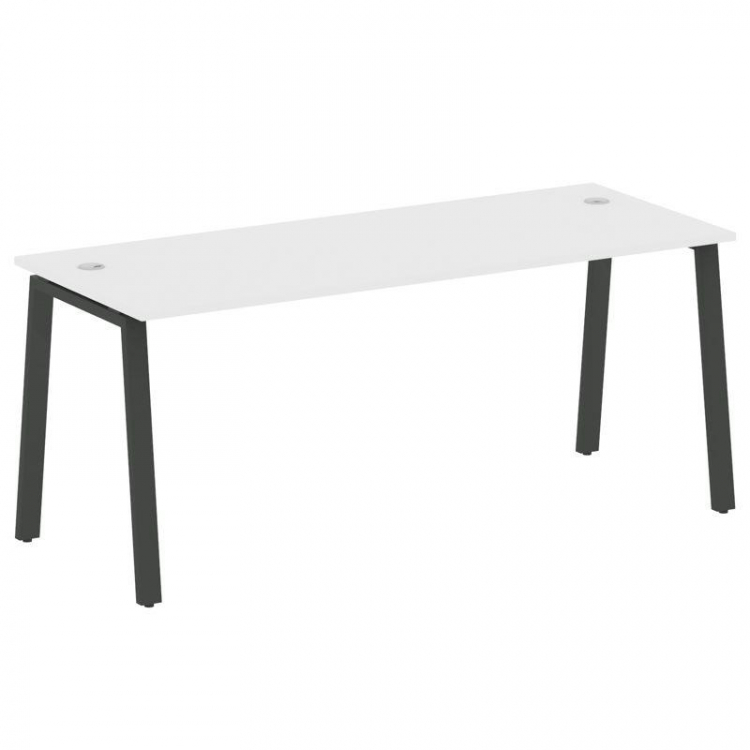 Metal System Стол письменный на А-образном м/к БА.СП-5 Белый/Металл Антрацит 1800*720*750