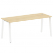 Metal System Стол письменный на А-образном м/к БА.СП-5 Акация Лорка/Металл Белый 1800*720*750