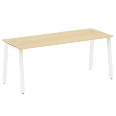 Metal System Стол письменный на А-образном м/к БА.СП-5 Акация Лорка/Металл Белый 1800*720*750