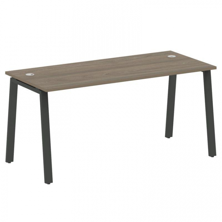 Metal System Стол письменный на А-образном м/к БА.СП-4 Вяз Благородный/Металл Антрацит 1600*720*750