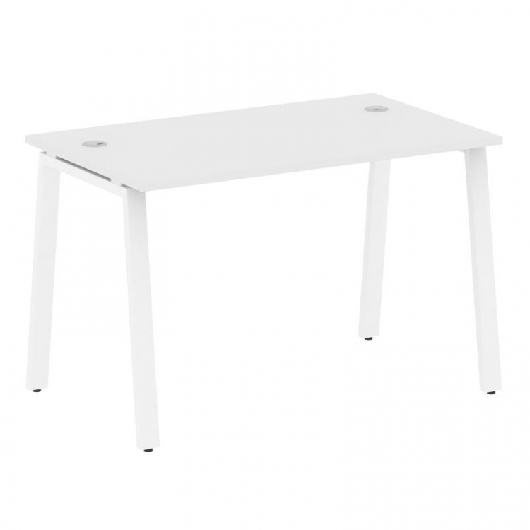 Metal System Стол письменный на А-образном м/к БА.СП-2 Белый/Металл Белый 1200*720*750