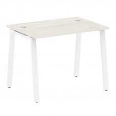 Metal System Стол письменный на А-образном м/к БА.СП-1 Дуб Наварра/Металл Белый 1000*720*750