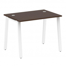 Metal System Стол письменный на А-образном м/к БА.СП-1 Венге Цаво/Металл Белый 1000*720*750