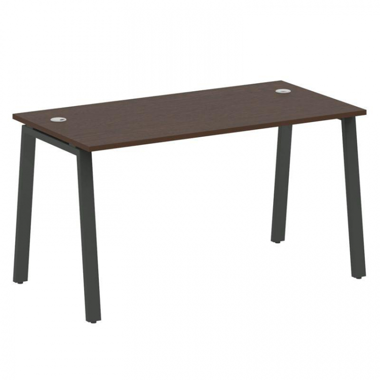 Metal System Стол письменный на А-образном м/к БА.СП-3 Венге Цаво/Металл Антрацит 1400*720*750