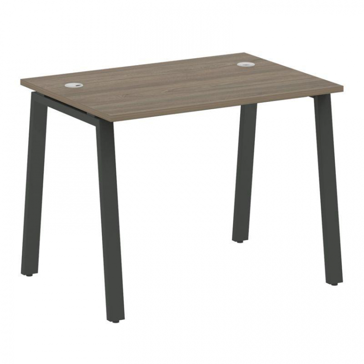 Metal System Стол письменный на А-образном м/к БА.СП-1 Вяз Благородный/Металл Антрацит 1000*720*750