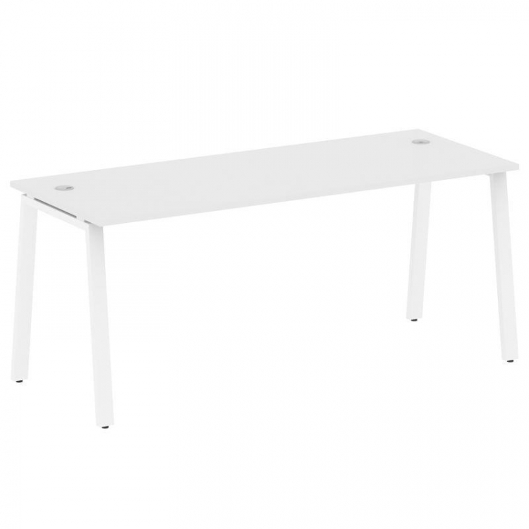 Metal System Стол письменный на А-образном м/к БА.СП-5 Белый/Металл Белый 1800*720*750