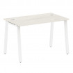 Metal System Стол письменный на А-образном м/к БА.СП-2 Дуб Наварра/Металл Белый 1200*720*750