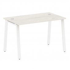 Metal System Стол письменный на А-образном м/к БА.СП-2 Дуб Наварра/Металл Белый 1200*720*750