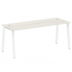 Metal System Стол письменный на А-образном м/к БА.СП-5 Дуб Наварра/Металл Белый 1800*720*750