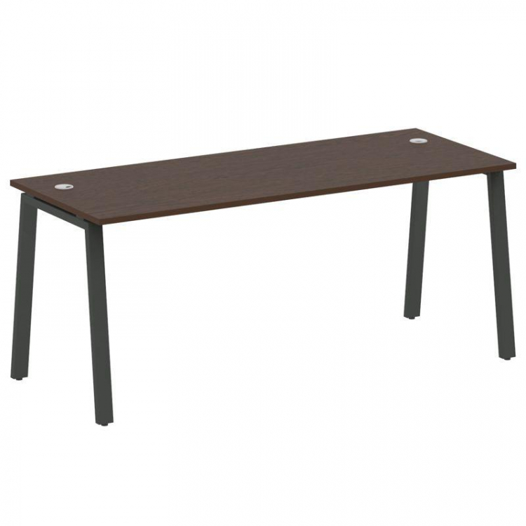 Metal System Стол письменный на А-образном м/к БА.СП-5 Венге Цаво/Металл Антрацит 1800*720*750