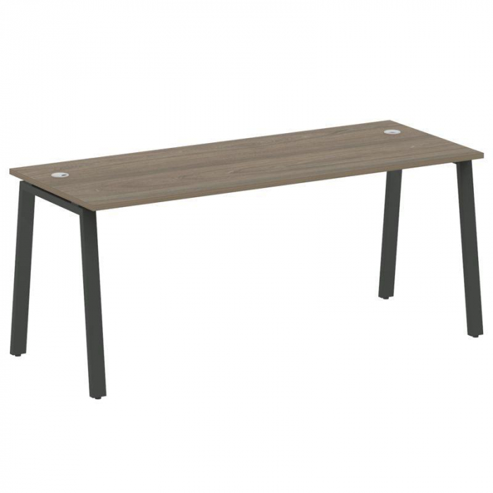 Metal System Стол письменный на А-образном м/к БА.СП-5 Вяз Благородный/Металл Антрацит 1800*720*750