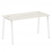 Metal System Стол письменный на А-образном м/к БА.СП-3 Дуб Наварра/Металл Белый 1400*720*750