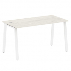 Metal System Стол письменный на А-образном м/к БА.СП-3 Дуб Наварра/Металл Белый 1400*720*750